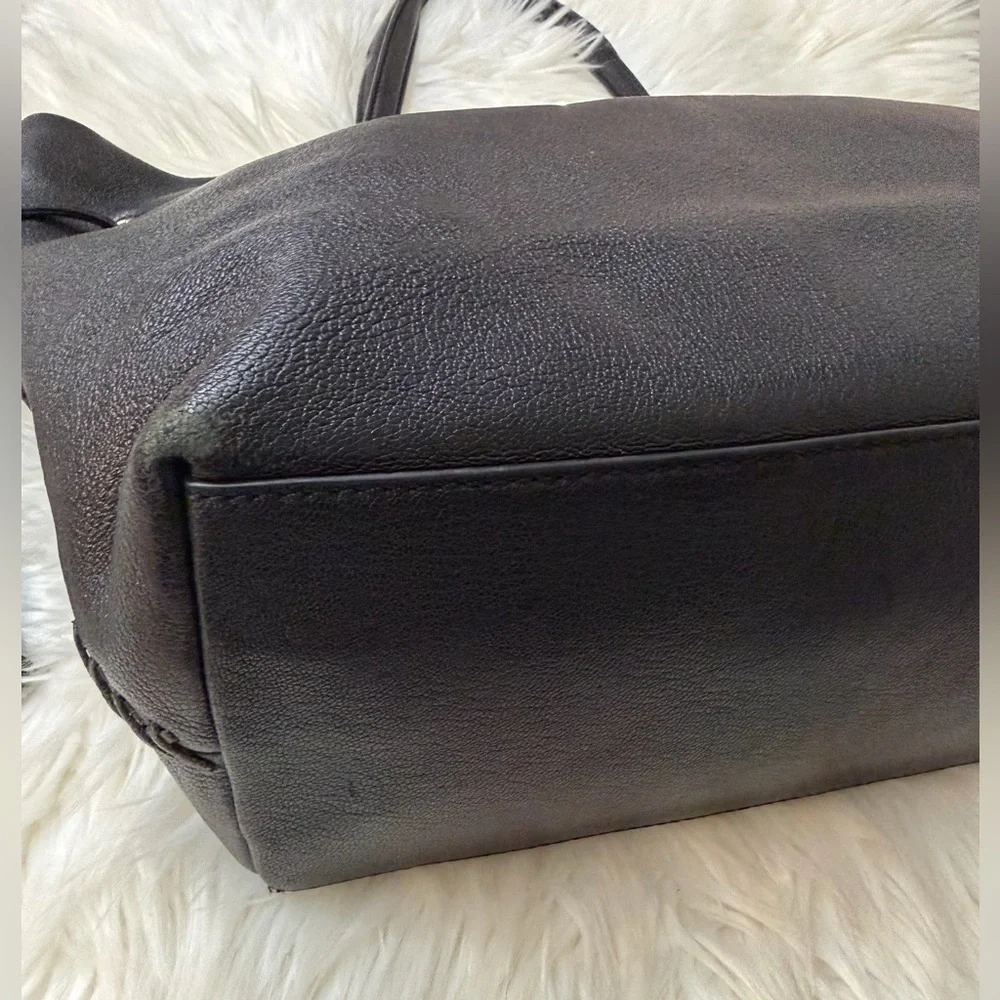 Kate Spade Black Leather Tote with Tassels